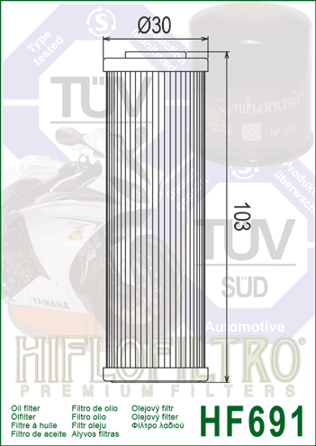 HiFlo Oil Filter HF691 KOVE 450 Rally