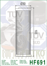 HiFlo Oil Filter HF691 KOVE 450 Rally