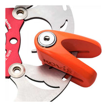 Load image into Gallery viewer, Kovix KV1Z Disc Lock Orange 6mm Pin with Reminder Cable