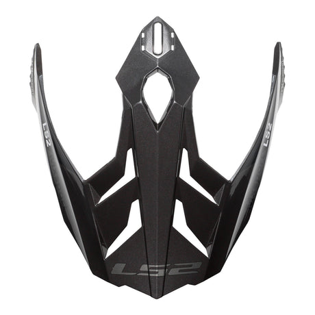 LS2 MX701 Frontier Helmet Peak - Gloss Titanium / Red