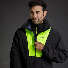 Load image into Gallery viewer, LS2 X-Rain Jacket - Black / Hi-Vis Yellow