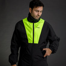 Load image into Gallery viewer, LS2 X-Rain Jacket - Black / Hi-Vis Yellow