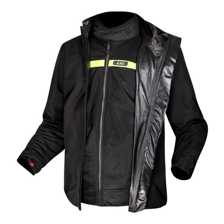 LS2 Riva Men's Jacket - Black / Dark Grey / Red