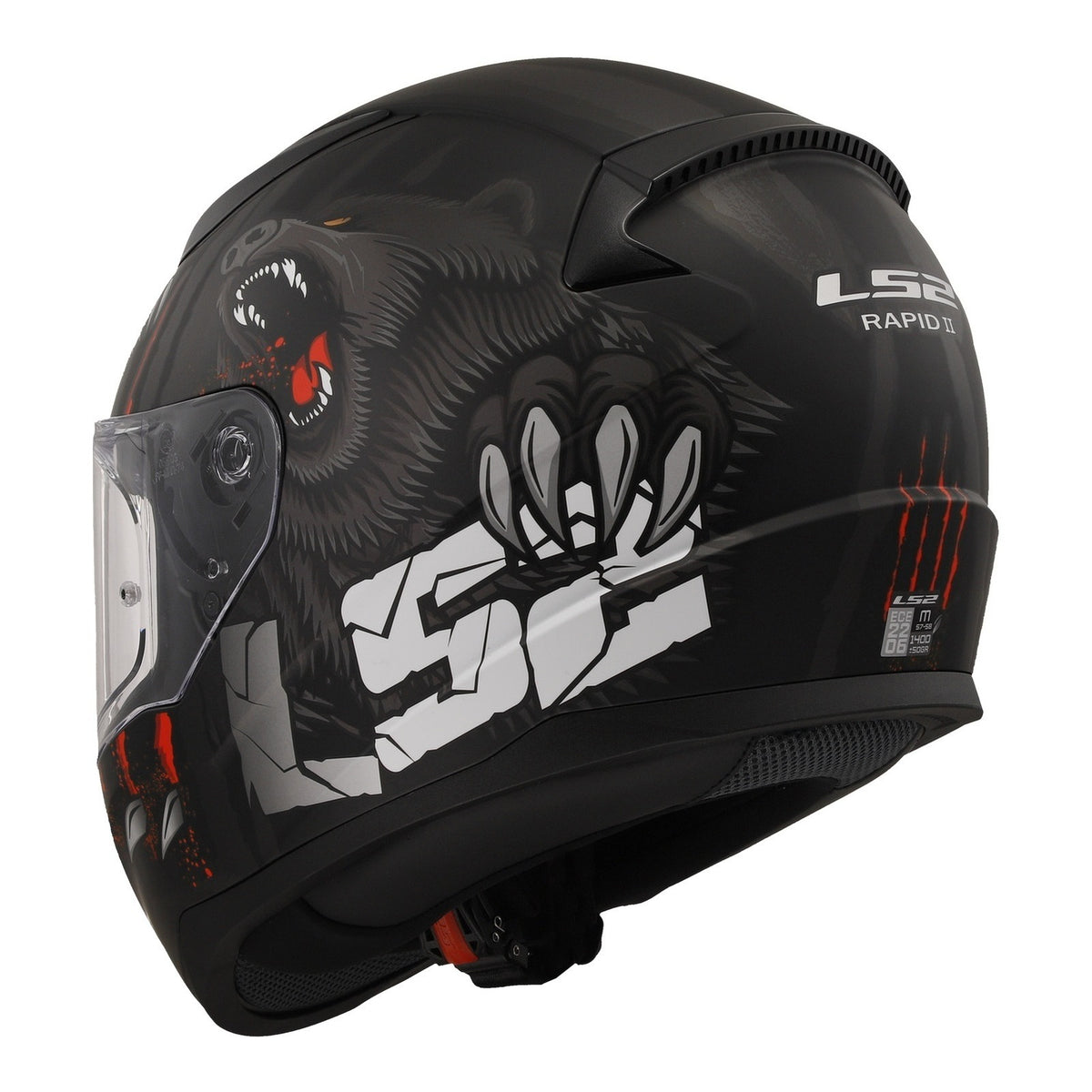LS2 FF353 Rapid II Claw Helmets - Black 06