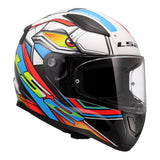 LS2 FF353 Rapid II XDron Helmet - White / Hi-Vis Orange / Blue