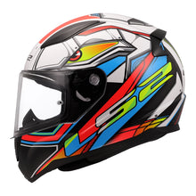 Load image into Gallery viewer, LS2 FF353 Rapid II XDron Helmet - White / Hi-Vis Orange / Blue