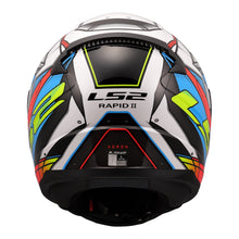 Load image into Gallery viewer, LS2 FF353 Rapid II XDron Helmet - White / Hi-Vis Orange / Blue