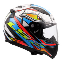Load image into Gallery viewer, LS2 FF353 Rapid II XDron Helmet - White / Hi-Vis Orange / Blue