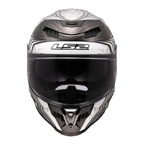 LS2 FF807 Dragon Carbon Enthum Helmet - Black / Silver 06
