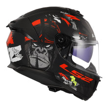 Load image into Gallery viewer, LS2 FF808 Stream II Angry Monkey Helmet - Matte Black / Red 06