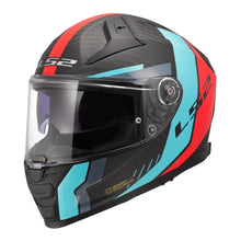 Load image into Gallery viewer, LS2 FF811 Vector II Carbon Grid Helmet - Cyan