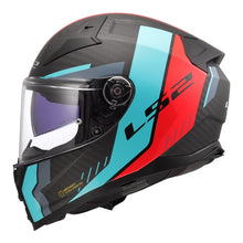 Load image into Gallery viewer, LS2 FF811 Vector II Carbon Grid Helmet - Cyan