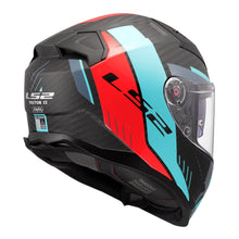 Load image into Gallery viewer, LS2 FF811 Vector II Carbon Grid Helmet - Cyan