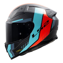 Load image into Gallery viewer, LS2 FF811 Vector II Carbon Grid Helmet - Cyan