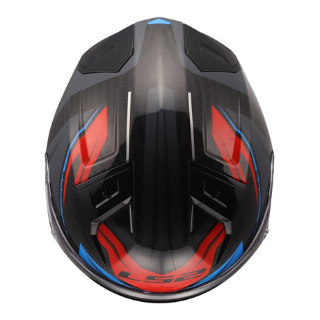 LS2 FF811 Vector II Carbon Savage Helmet - Blue / Red