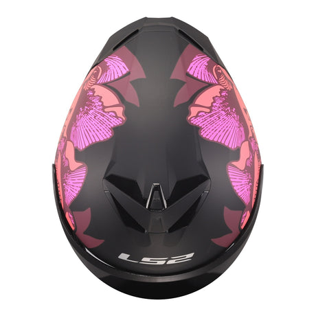 LS2 FF820 Rapid III Poppies Helmet - Black / Pink