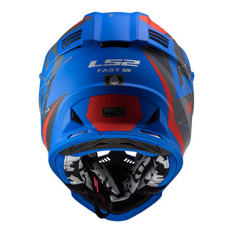 LS2 MX437 Fast Evo Alpha Helmet - Matte Blue / Red