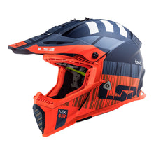 Load image into Gallery viewer, LS2 MX437 Fast Evo XCode Helmet - Matte Blue / Orange