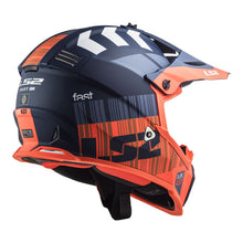 Load image into Gallery viewer, LS2 MX437 Fast Evo XCode Helmet - Matte Blue / Orange