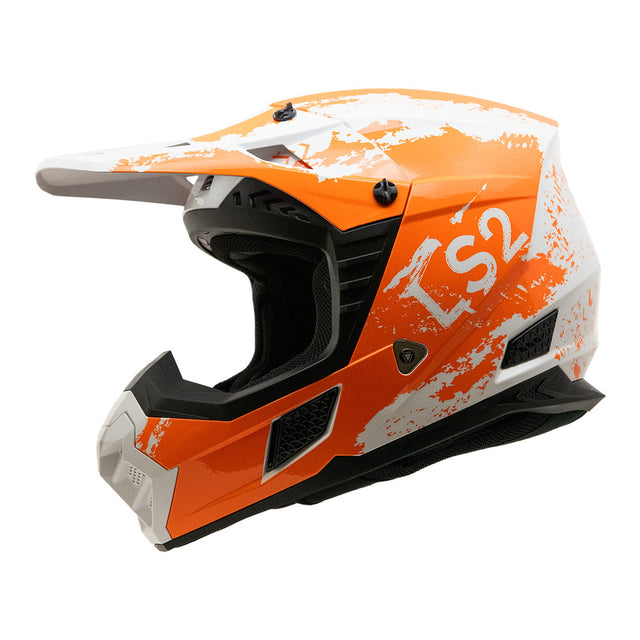 LS2 MX706J COZ Hyde Junior Helmet - Orange / White 06
