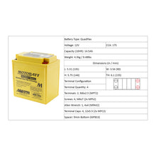 Load image into Gallery viewer, Motobatt Battery Quadflex AGM - MB10U