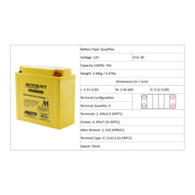 Load image into Gallery viewer, Motobatt Battery Quadflex 12V AGM - MB5.5U  *10