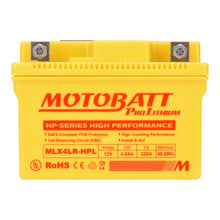 Load image into Gallery viewer, Motobatt Pro Lithium Battery MLX4LR-HPL *10 for Yamaha