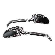 Load image into Gallery viewer, Whites Mirror Universal Skeleton Hand Chrome/Black 10mm (Pair)