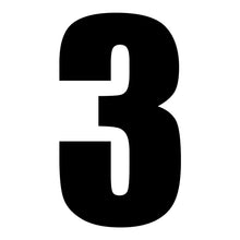 Load image into Gallery viewer, Whites Race Number - Black #3 (10 Pack)
