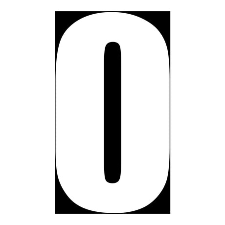 Whites Race Number - White #0 (10 Pack)