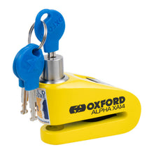 Load image into Gallery viewer, Oxford Alpha XA14 Alarm Disc Lock - Yellow / Black