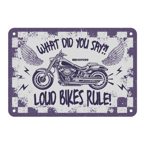 Oxford Garage Metal Sign: What Did You Say