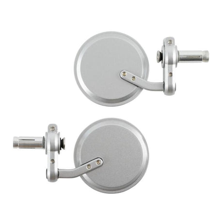 Oxford Bar End Mirrors - Silver (Pair)