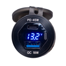 Load image into Gallery viewer, Rocky Creek PA032 USB A&amp;C Power Adapter with Voltmeter