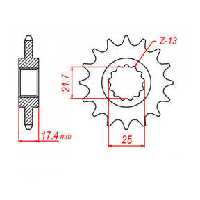 MTX 1299 Steel Front Sprocket #520 (10-KVO)