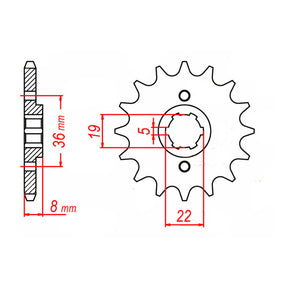 MTX 1336 Steel Front Sprocket #520 (10-KN5)