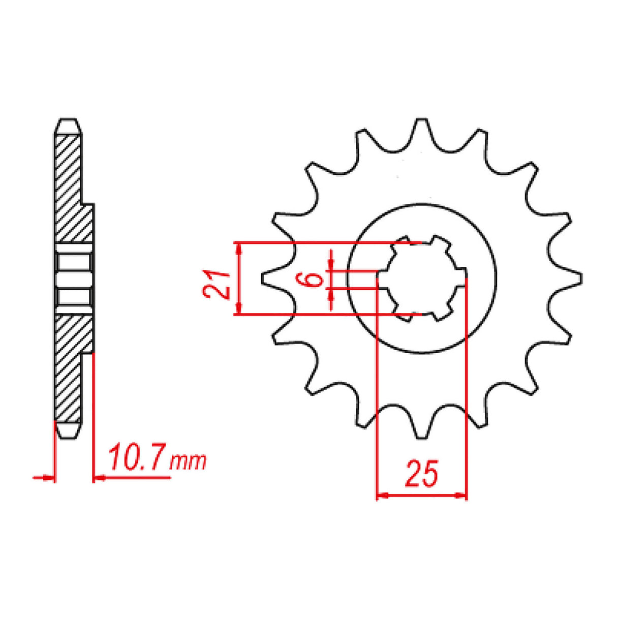 MTX 331 Steel Front Sprocket #630 (10-405)