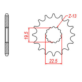 MTX 435 Steel Front Sprocket #530 (10-332)