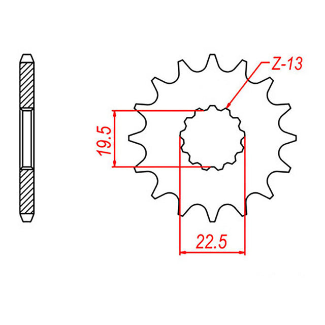 MTX 435 Steel Front Sprocket #530 (10-332)