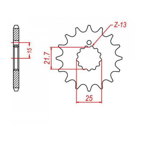 MTX 518 Steel Front Sprocket #630 (10-001)