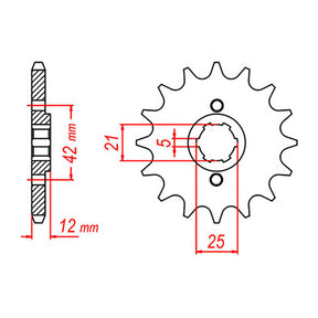 MTX 571 Steel Front Sprocket #530 (10-17A)