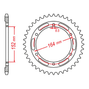 MTX 1839 Steel Rear Sprocket #428 (11-1839)