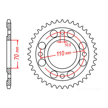 MTX Rear 246 Spacer #530 11-413-SP