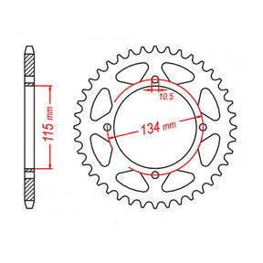 MTX 718 Steel Rear Sprocket #530 (11-718)