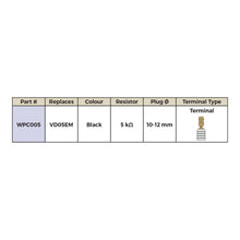 Load image into Gallery viewer, Whites Spark Plug Cap (Replaces VD05EM) Angled - Black