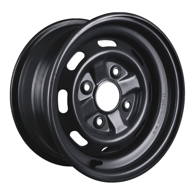 Whites ATV/UTV Steel Rim 12x6 Honda Front 4/110 +25 - Black