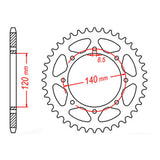 XAM Sprocket Kit Kawasaki KLR650 '06-'21 X-Ring Gold 15/43