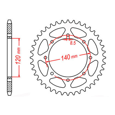 XAM Sprocket Kit Kawasaki KLR650 '06-'21 X-Ring 15/43