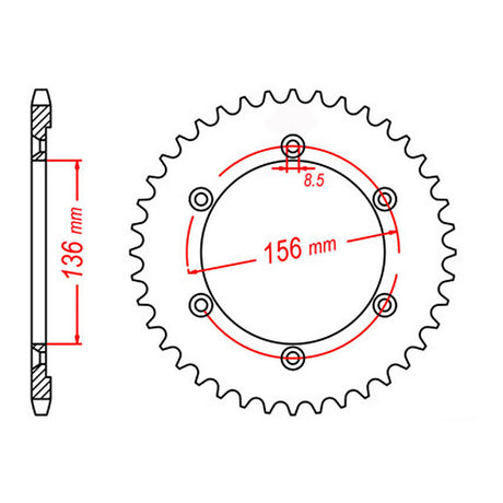 XAM Sprocket Kit Suzuki DR650 '06-'15 X-Ring Gold 15/41