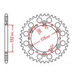 XAM Sprocket Kit Yamaha TT250 R '93-'95 - 520AX Gold 14/43